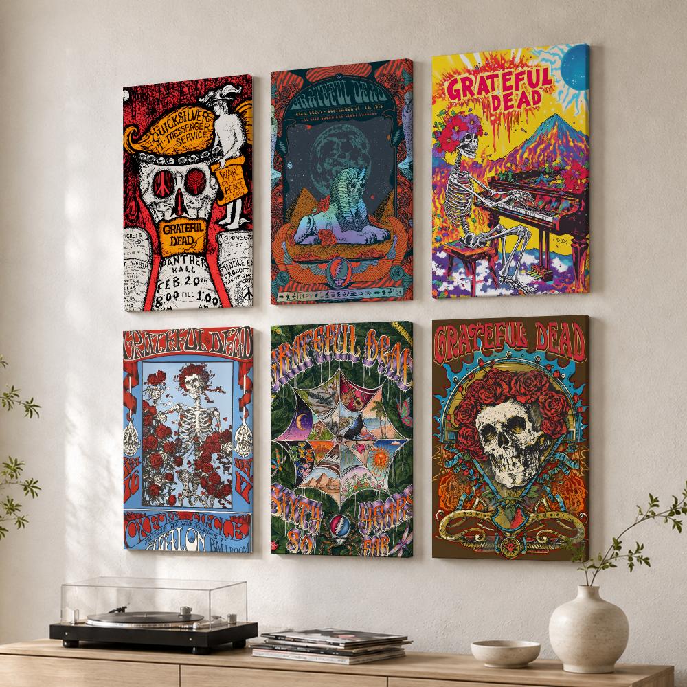 Live Rock - Póster de madera con marco de