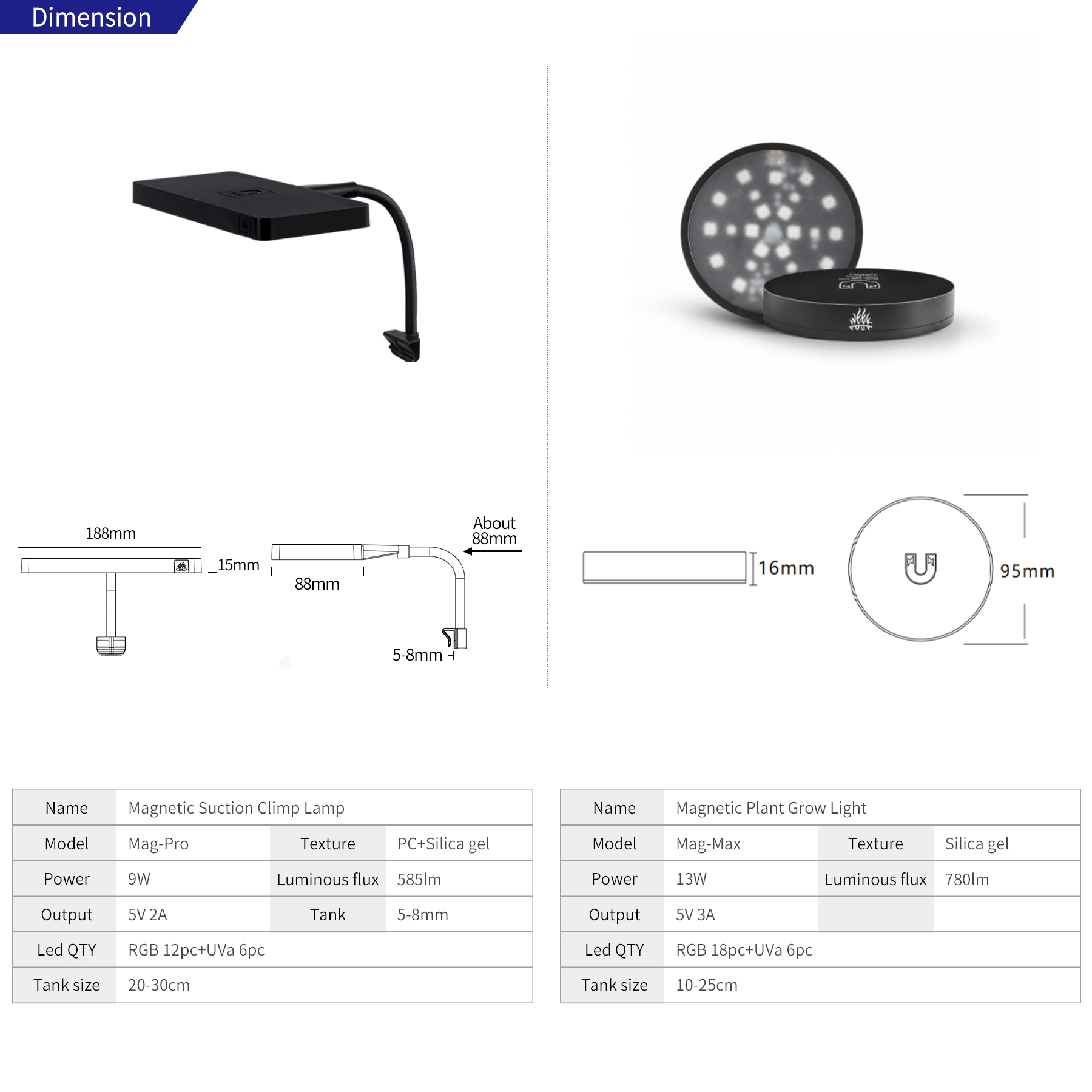 Lámpara de cultivo de plantas  - Aquarium Marine Lights reseña y precio