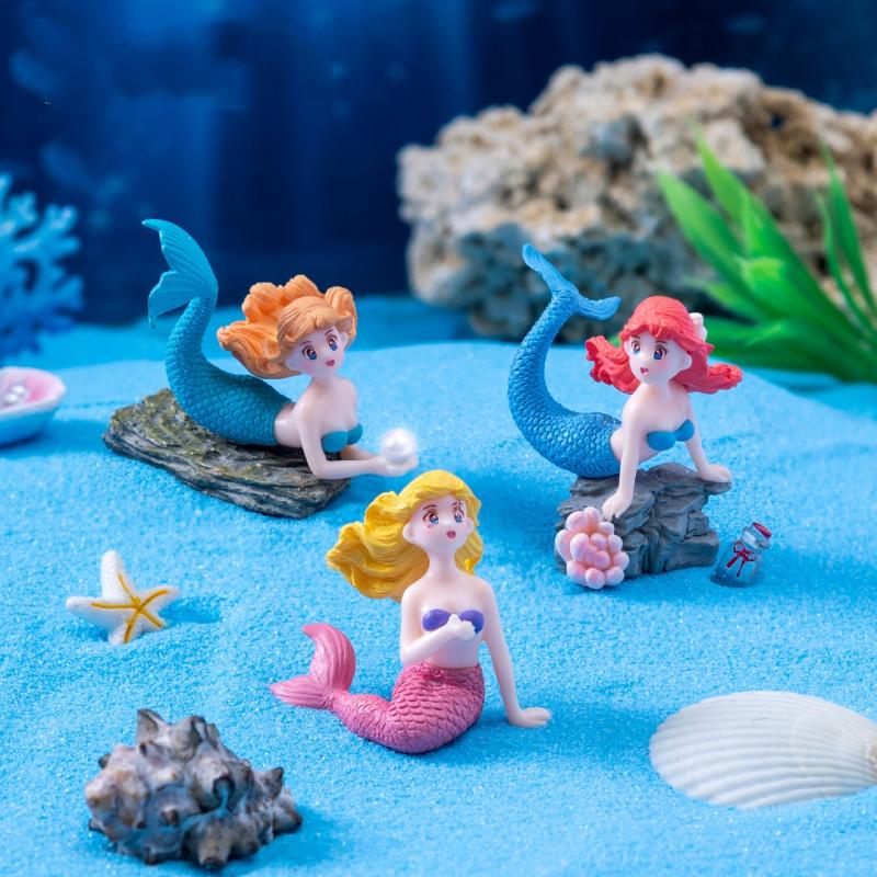 4 Piezas de Adornos de Sirena  - Marine Fish Tank reseña y precio
