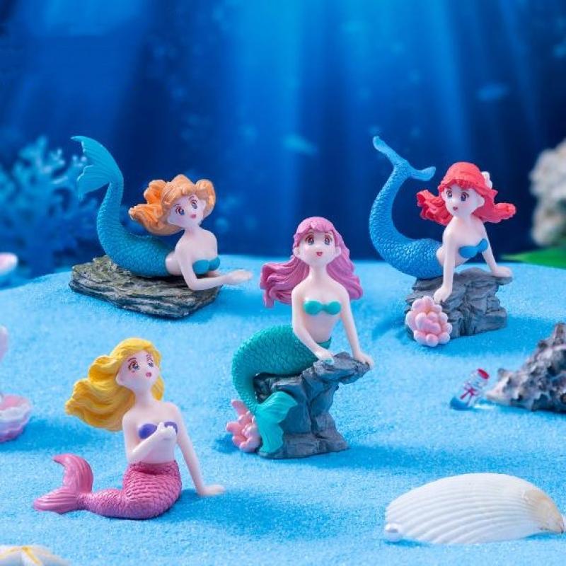 4 Piezas de Adornos de Sirena  - Marine Fish Tank reseña y precio