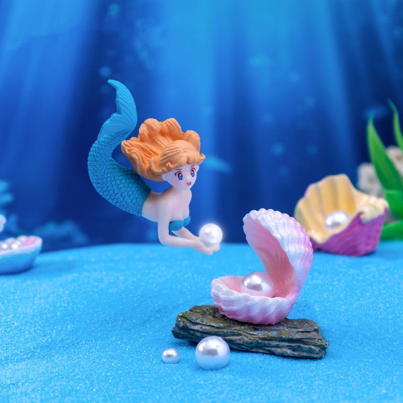 4 Piezas de Adornos de Sirena  - Marine Fish Tank reseña y precio