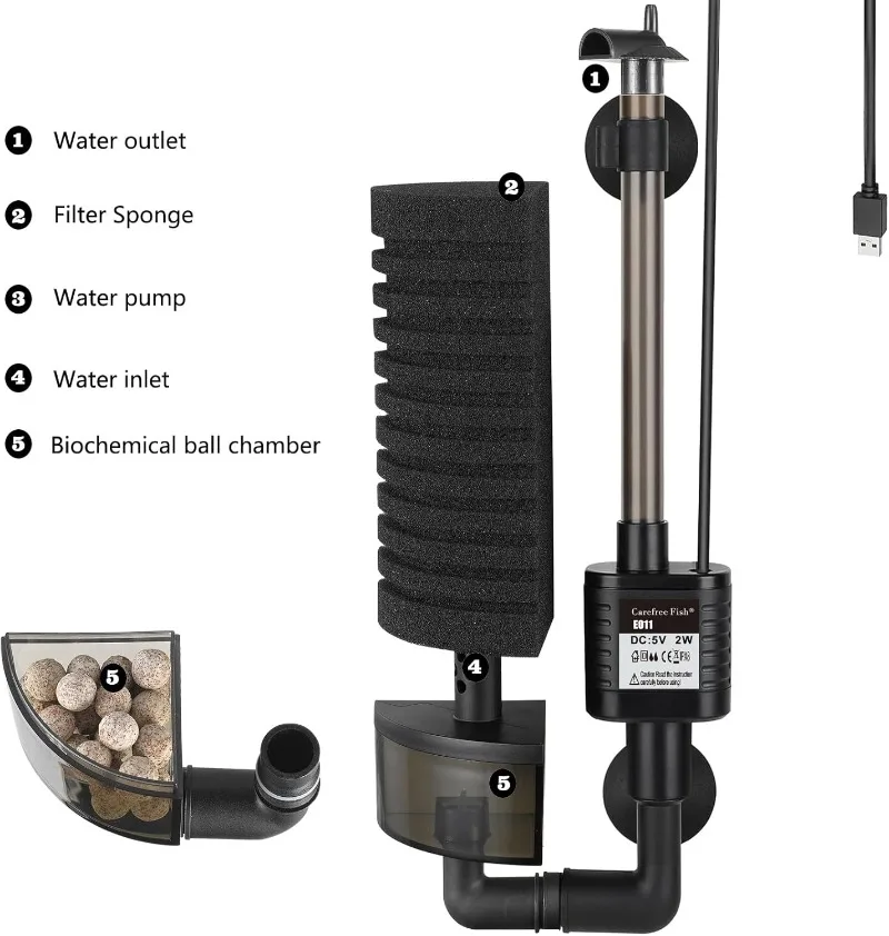 Filtro de acuario silencioso,  - Saltwater Tank reseña y precio